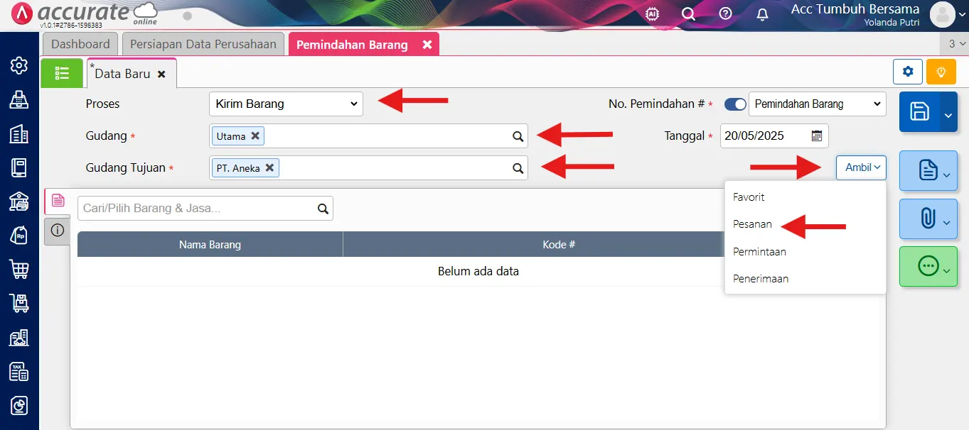 Cara membuat transaksi konsinyasi